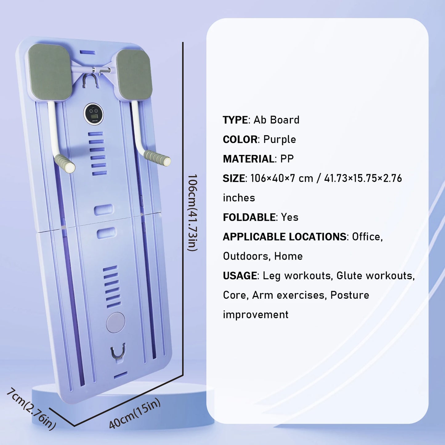PingPeng Adjustable Pilates Workout Board